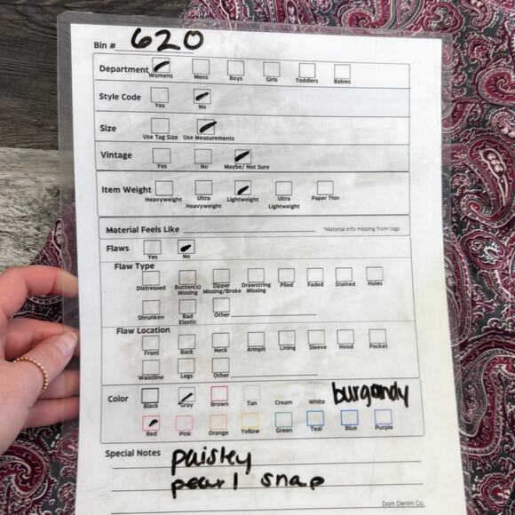 Rodeo Burgundy Red Mens M Paisley Pearl Snap Button Up Shirt Long Sleeve Disco - Picture 8 of 8